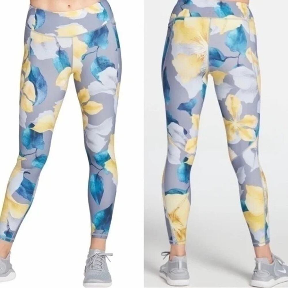 CALIA by Carrie Underwood Energize Floral Mid Rise Side Pocket 7/8 Leggings